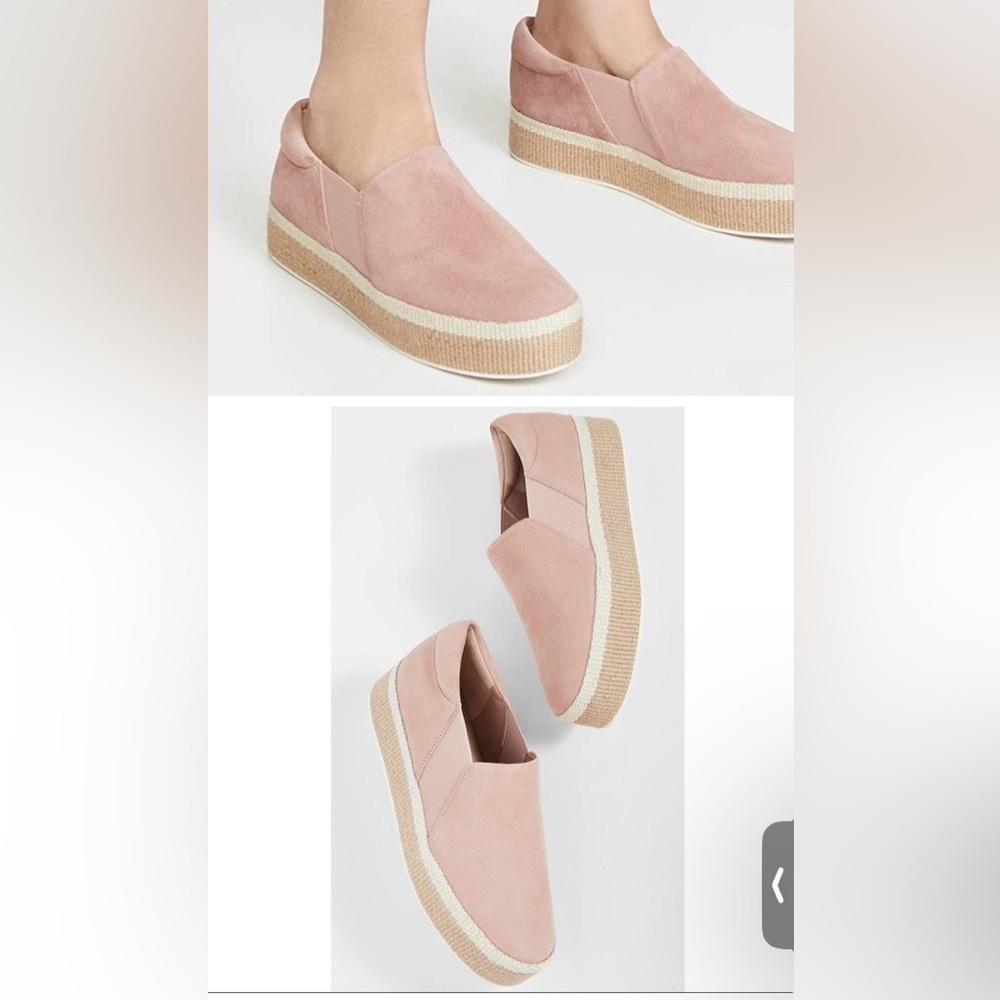 NEW ViNCE Wilden Flatform Suede Espadrille Sneakers Women's Slip-On Size 8 NWOT - Picture 14 of 14